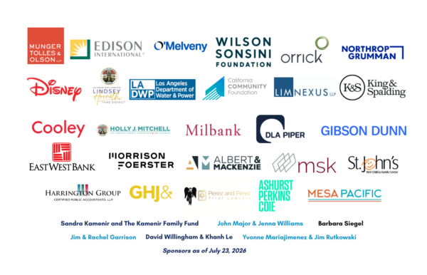 NLSLA Music for Justice sponsors as of July 23, 2026