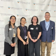 Alice Wang and Daniel Chu of HCHC and Lena Silver of NLSLA stand together at a Public Charge Final Rule press conference
